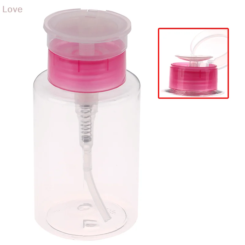 [L&P] Nail Art Equipment 160ml Empty Pump Dispenser Remover Clean Bottle For Polish Or Liquid