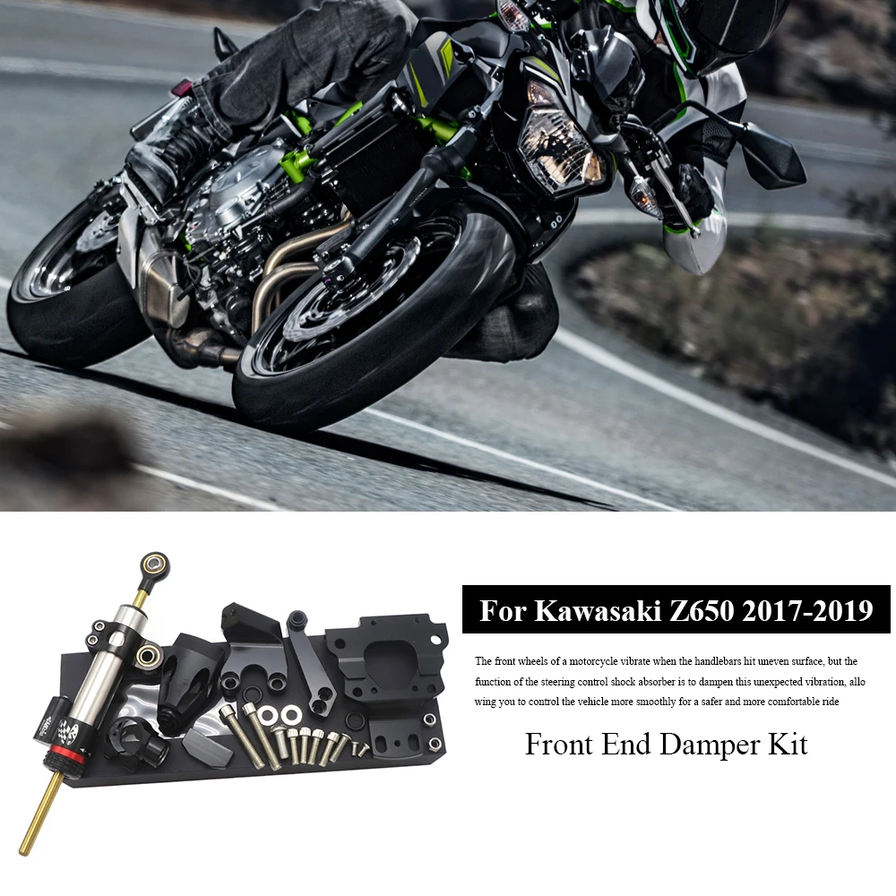 

For Kawasaki Z650 Z 650 z650 2017 2018 2019 Motorcycle CNC Aluminum Steering Damper Stabilizer Mounting Bracket