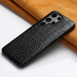 LANGSIDI Genuine Leather Phone Case for Samsung Galaxy S26 S25 S24 S23 Ultra S22 Plus S21 S25 FE A55 A53 A54 5G Luxury Cover