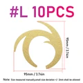 10 piezas doradas en forma de L