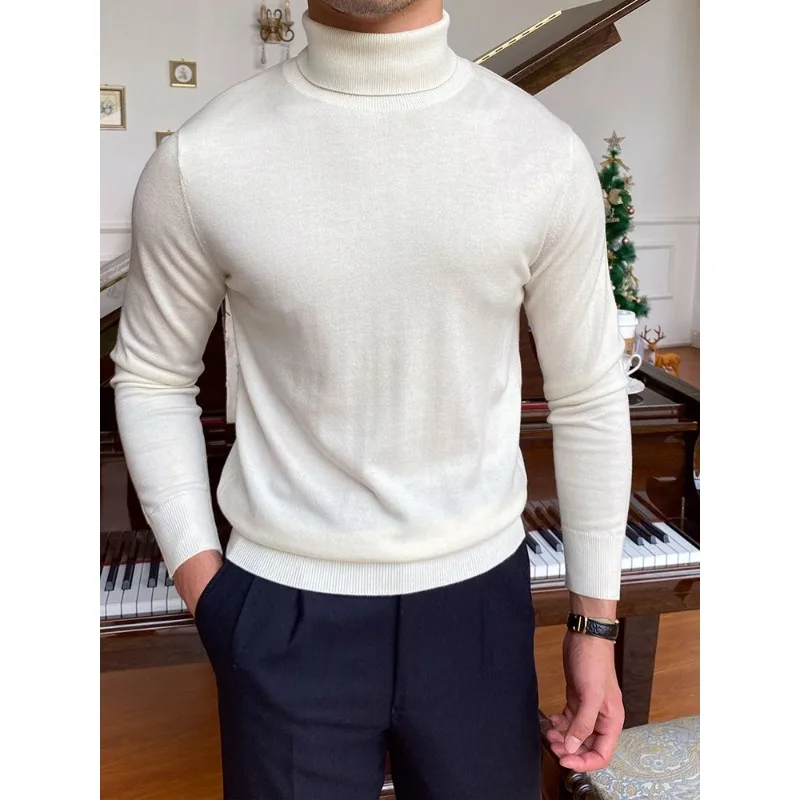 

Men's Long Sleeve Knit Pullover Sweater Autumn Winter Thermal Warm Classic Sweater Lightweight Light Gray Sapphire Blue Sweater