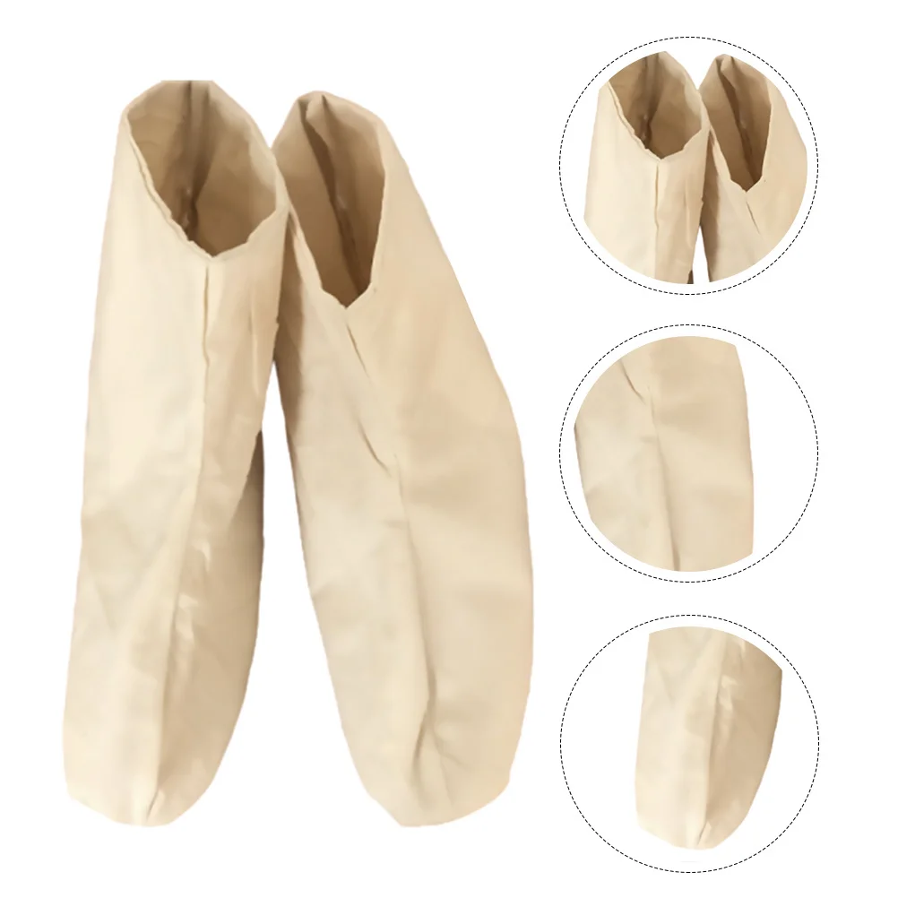 

1Pair Labour Protection Socks Cotton Rain Boots Foot Cover Lace-Up Sweat-Absorbent Beige 26cm Inner Foot Cover