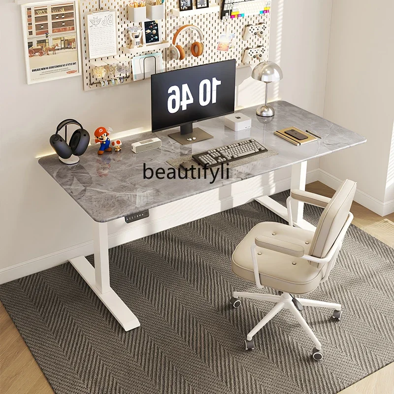 Lifting e-sports table Home desk Smart computer table Supercrystalline stone Electric lifting53