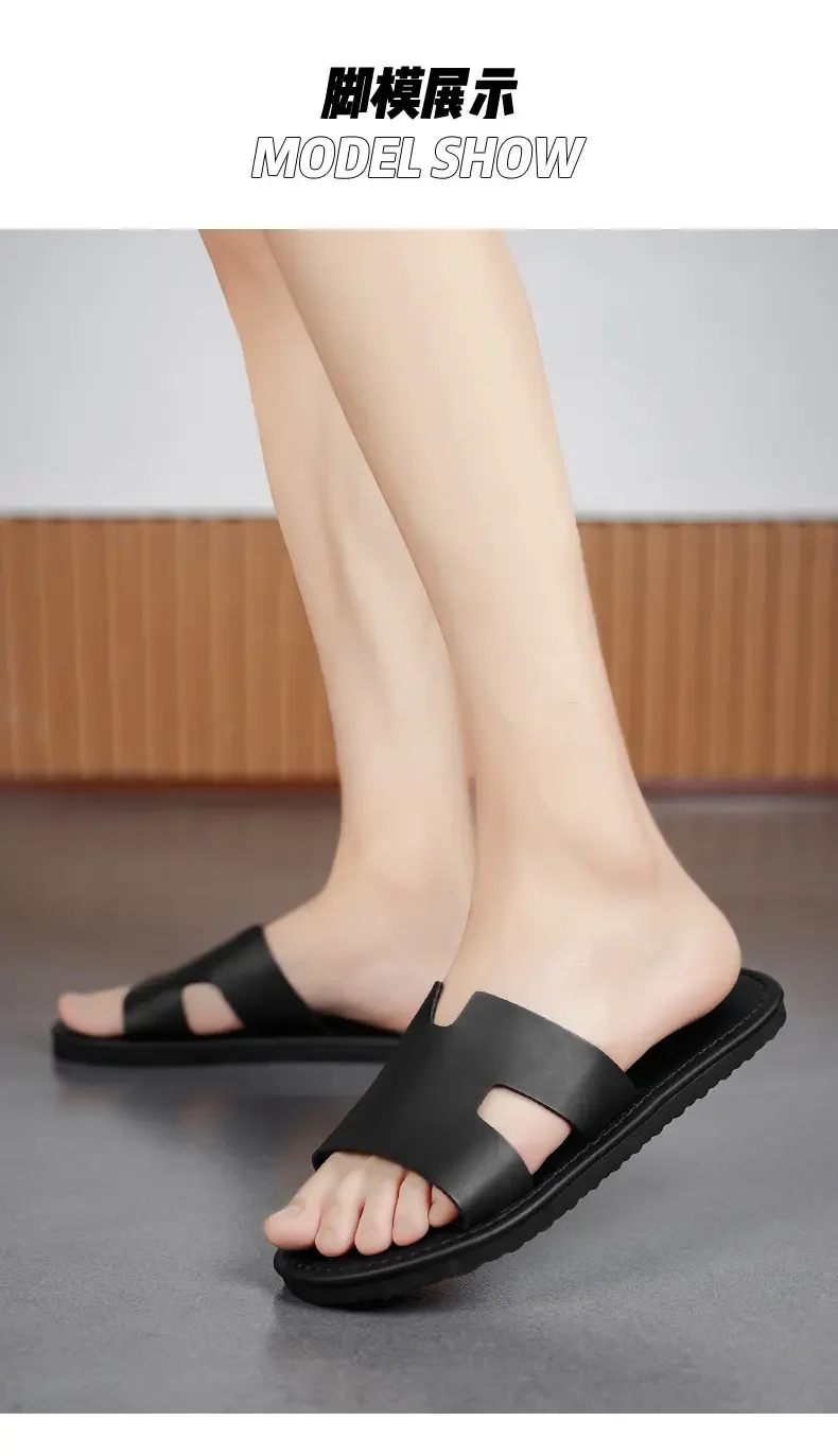 Men's One Strap Roman Sandals Slippers, Cross Border Fashion Casual Slides Plus Size Large Size Outdoor Shoes