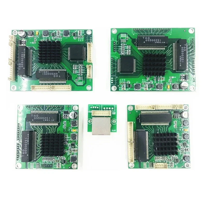 Módulo de interruptor ethernet 5 portas não gerenciadas 10/100/1000mbps placa pcba oem portas de detecção automática placa pcba placa-mãe oem