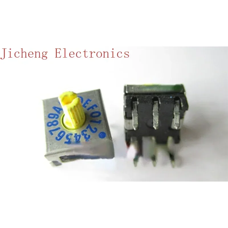 

10PCS Japan 0-F /16 Gear Rotary Dial Code Switch DRS8016C 7.5*7.5