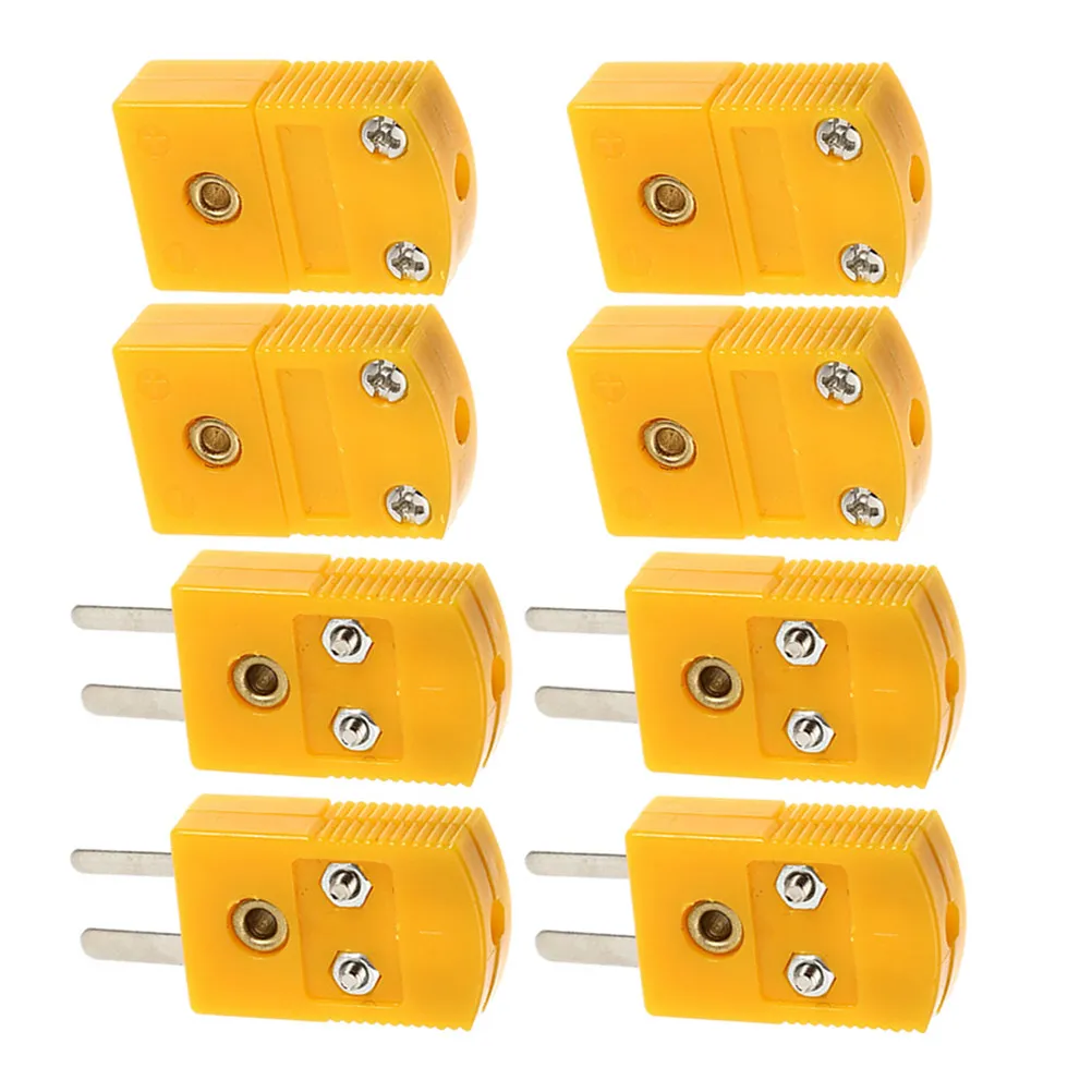 

4 set K Type Thermocouple Connector Adapter Abs High Temp Resistant Stable Signal Transmission For Temperature Measurement