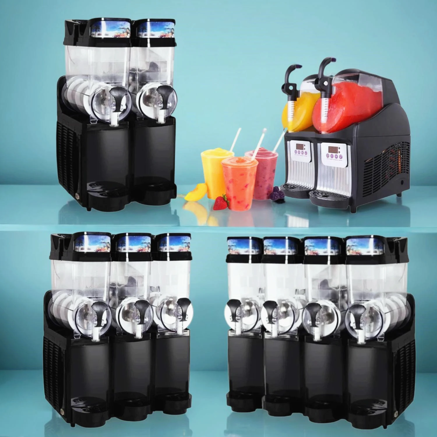 

Ice Coffee frozen carbonated used margarita Italian Malaysia slushy granita slush puppy machine 45l for sale in Lahore Pakistan