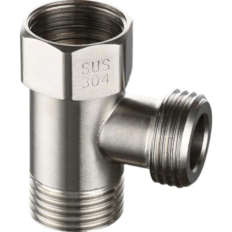 304 Stainless Steel Toilets Diverter Valve T Adapter G1/2