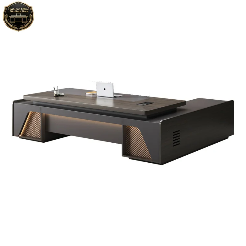 

Стол руководителя, офисный стол, простой современный дизайн, легкая роскошь, премиум-класс, комплект стол+кресло для руководителя/менеджера