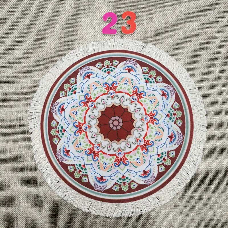 

Circular Persian-style mouse pad, high-quality rubber, durable and washable, computer accessory carpet