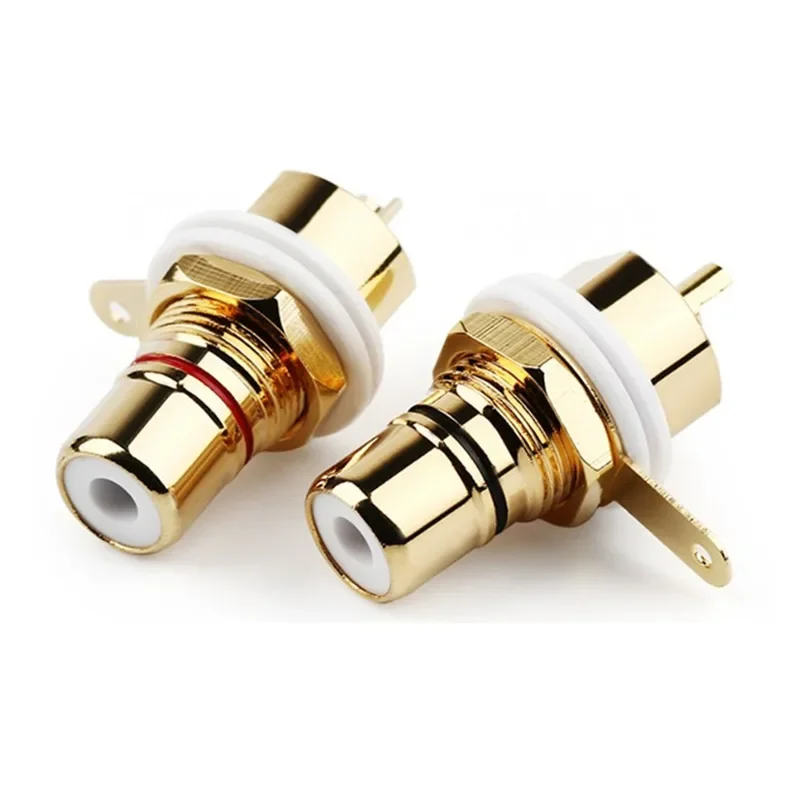 Speaker Terminall RCA Connector Female Socket Chassis Audio 28.6mm Audio Jack Bulkhead Red Black Cycle Solder Plug Conector