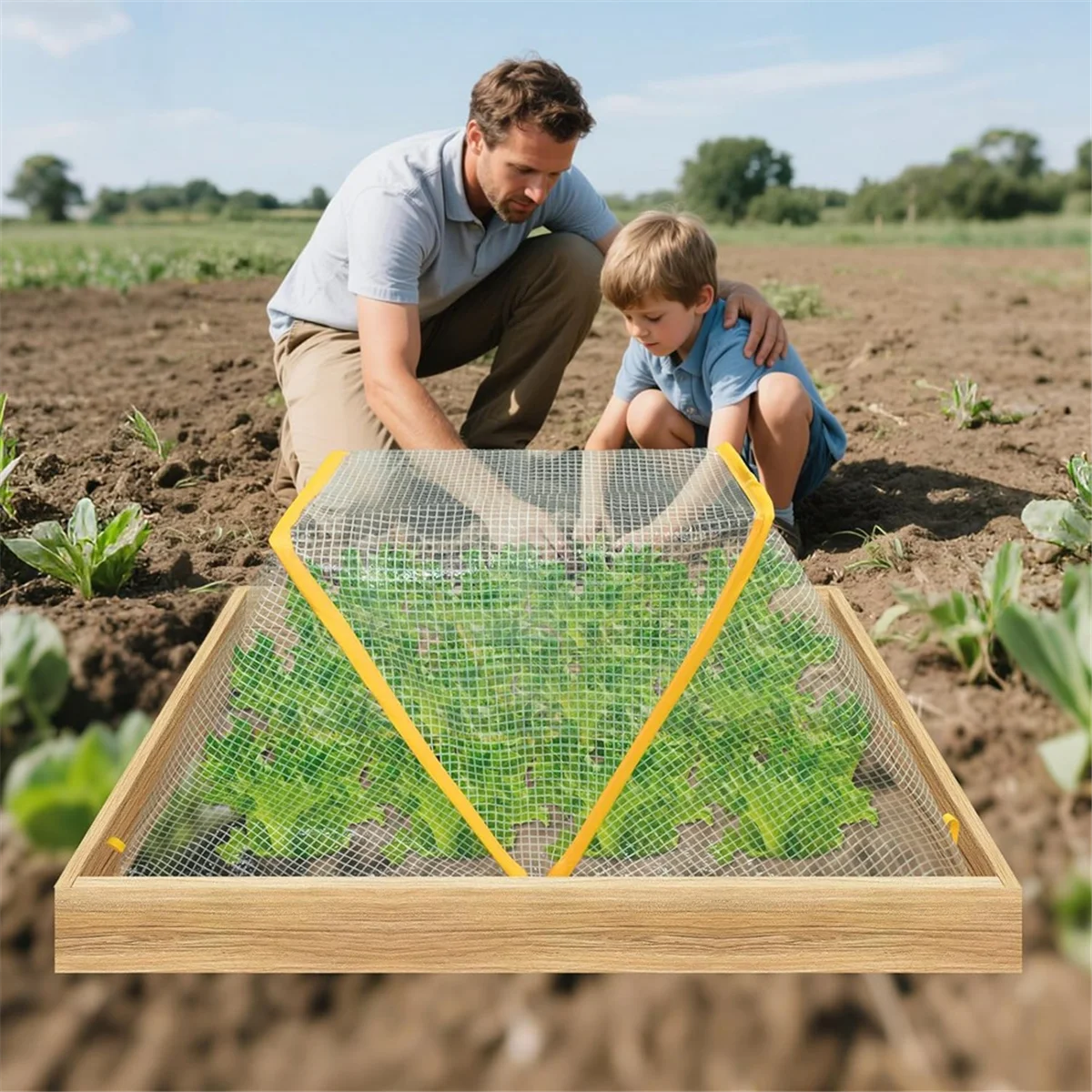 

B43C 2 шт. садовый ряд акселератора, чехол для растений, 80x34x35 см, складные приподнятые садовые кровати, овощные ряды, защита для растений