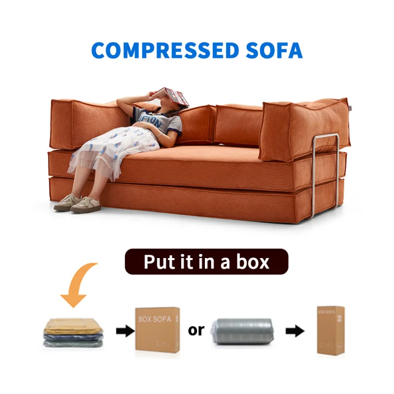 Light Luxury Italian Minimalist Vacuum Compression Sofa Bed Set Modern Small Apartment Living Room Combination