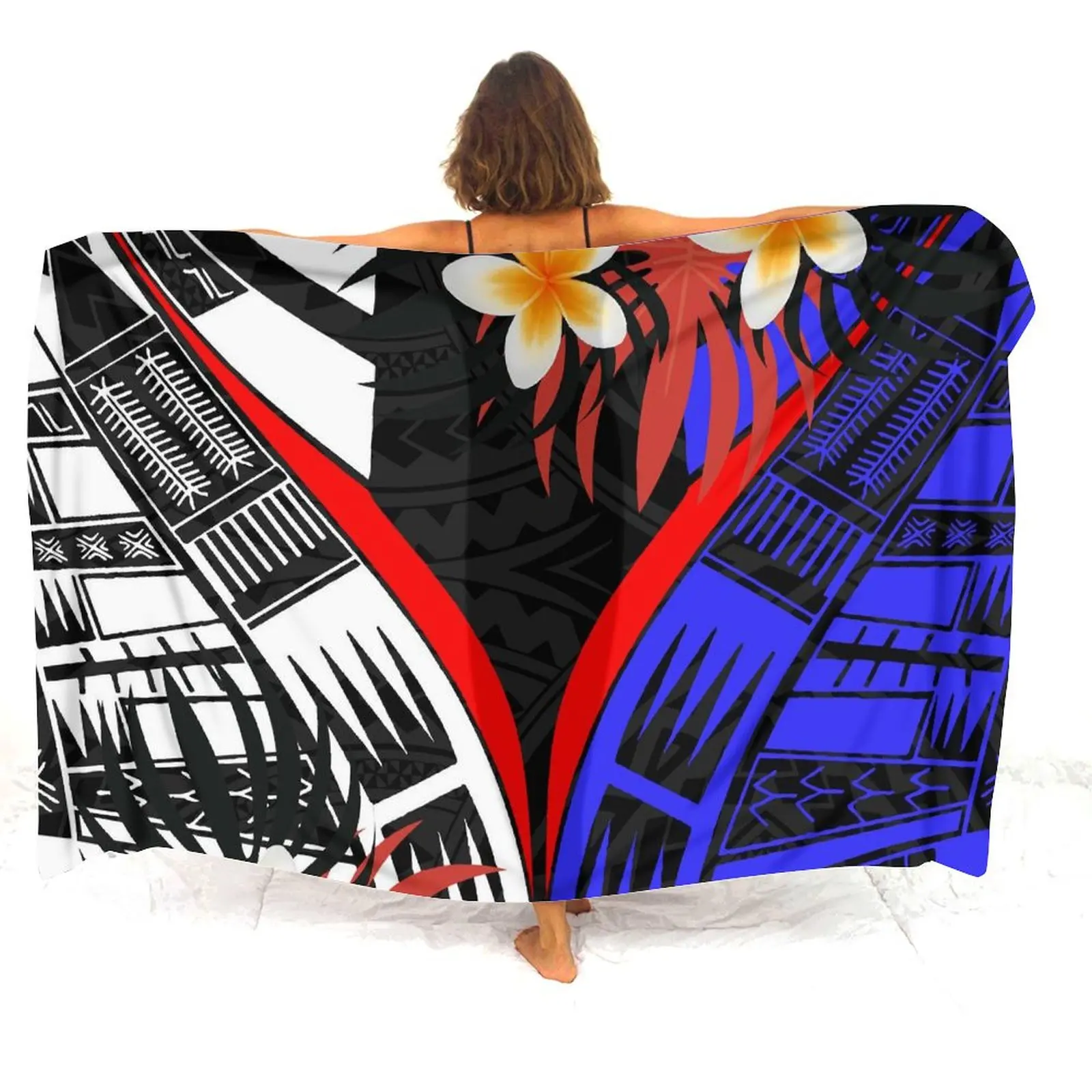 

New Women Beach Sarong Exquisite Artistic Print Design Shawl Polynesian Beach Clothing Skirt Clothing Floral Custom Sarong