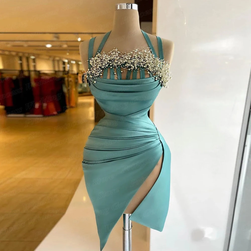 

Customized Gorgeous Cocktail Party Gown For Woman Cap Sleeve Satin Sexy Short Celebrity Gala 2023 Custom Vestidos De Fiesta