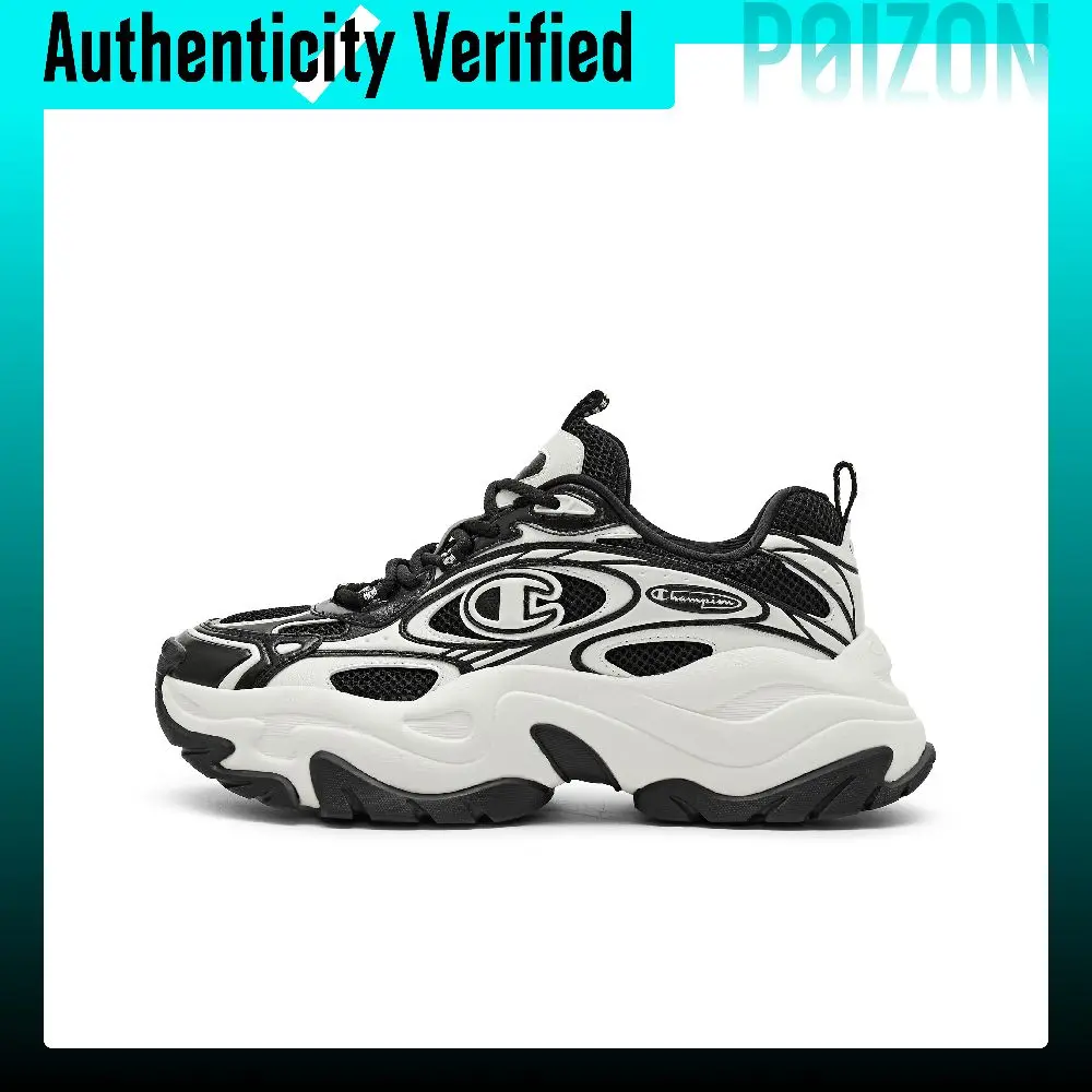 Champion Nebula Layered Chunky Sneakers Men's Black White U4CFCCM05U3