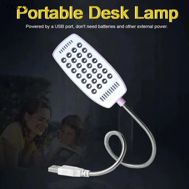 USB Switch LED 28LEDs Light  Flexible Metal Lamp Tube Book Reading Lights For Notebook Furniture Essentials Super Bright〔YY32〕