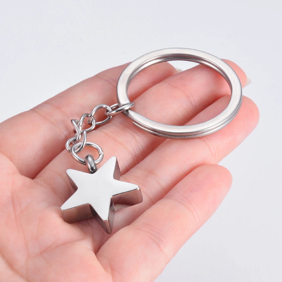 قلادة من الفولاذ المقاوم للصدأ لحرق نجم القمر ، مجوهرات لرماد الحيوانات الأليفة البشري ، سلسلة مفاتيح جرة ، هدية محبي النصب التذكارية ، لا تتلاشى ، الكلاسيكية