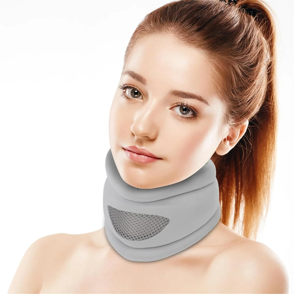 Neck Brace,Soft Foam Cervical Collar for Sleeping,Neck Braces for Neck Pain and Support,Adjustable Cervicorrect Neck