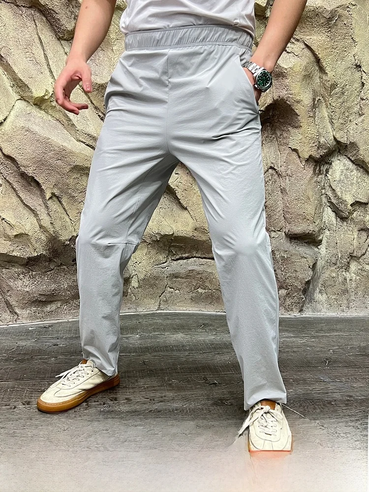 

Высококачественные 3D индивидуальные дышащие брюки с лазерной пирсинкой, весна-лето, тонкие, темно-сухие, уличные повседневные брюки, прямые брюки с эластичной резинкой на талии