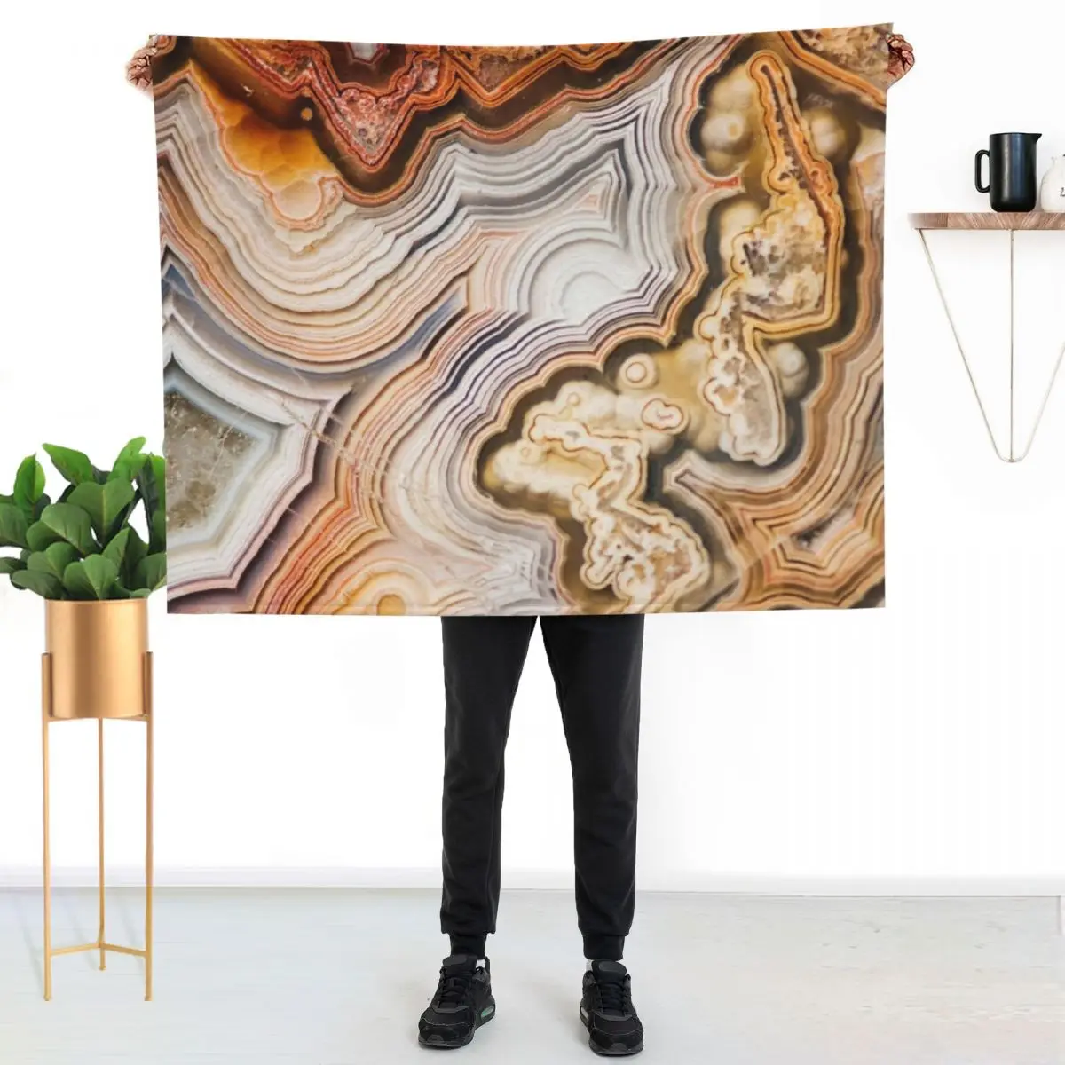 Geode Agate Throw Blanket Extra Large Throw Shaggy Decorative Beds Summer Beddings christmas gifts Decorative Sofas Blankets