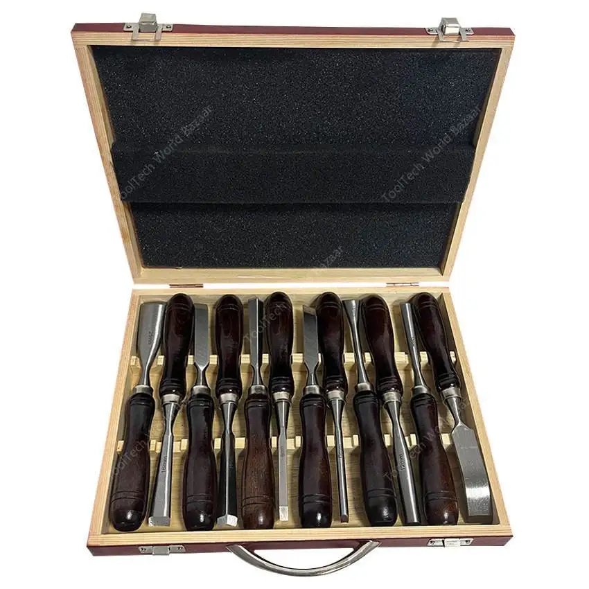 Woodworking tools Woodworking chisel 12-piece set of engraving Engraving export 60CRV engraving chisel