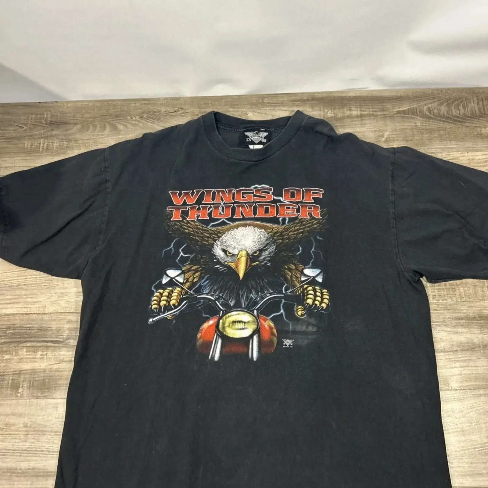 Vintage American Biker Eagle Rider Grafik Motorrad T Shirt 2XL vintage Washed Comfortable Unisex Stretched graphic Casual
