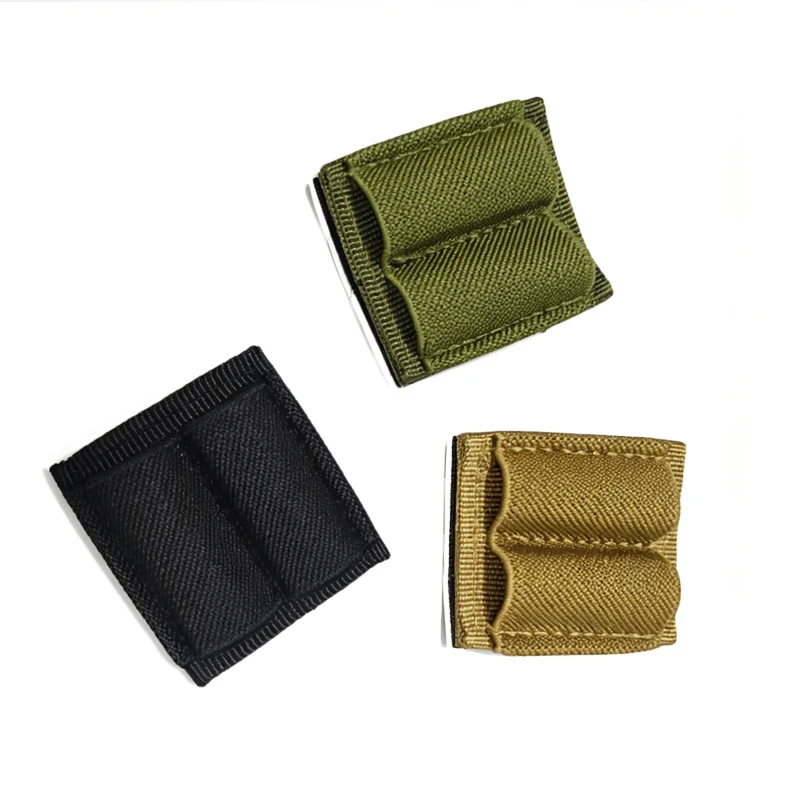 

2 Round Tactical Bullet Holder Patch Dual Rifle Ammo Carrier Hook & Loop Sticker Hunting Shooting Accessory