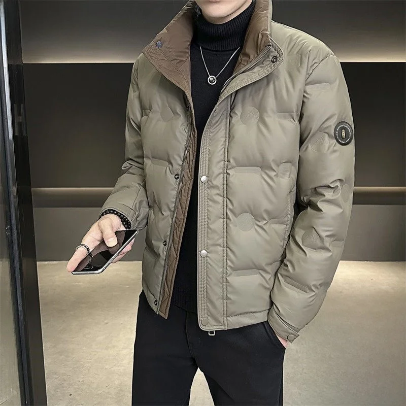 

Pierre Cardin Men's Stand Collar down Jaet Thiened Warmth Autumn Winter New Sle High End Faion Brand Outerwear