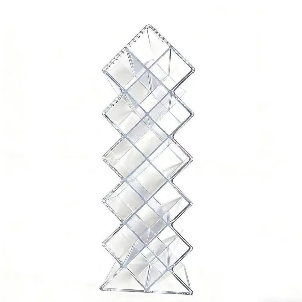 Clear Lipstick Holder Acrylic 16 Slots Clear Lip Gloss Organizer Fish Shape Universal Acrylic Lipstick Tower Lipstick Storage