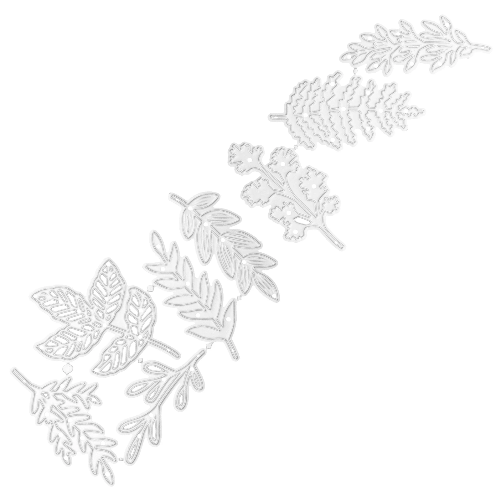

8 DIY Leaf Metal Embossing Molds Silver 10x9 6cm Cutting Dies for Card Making Scrapbooking Paper Crafts Reusable Mold