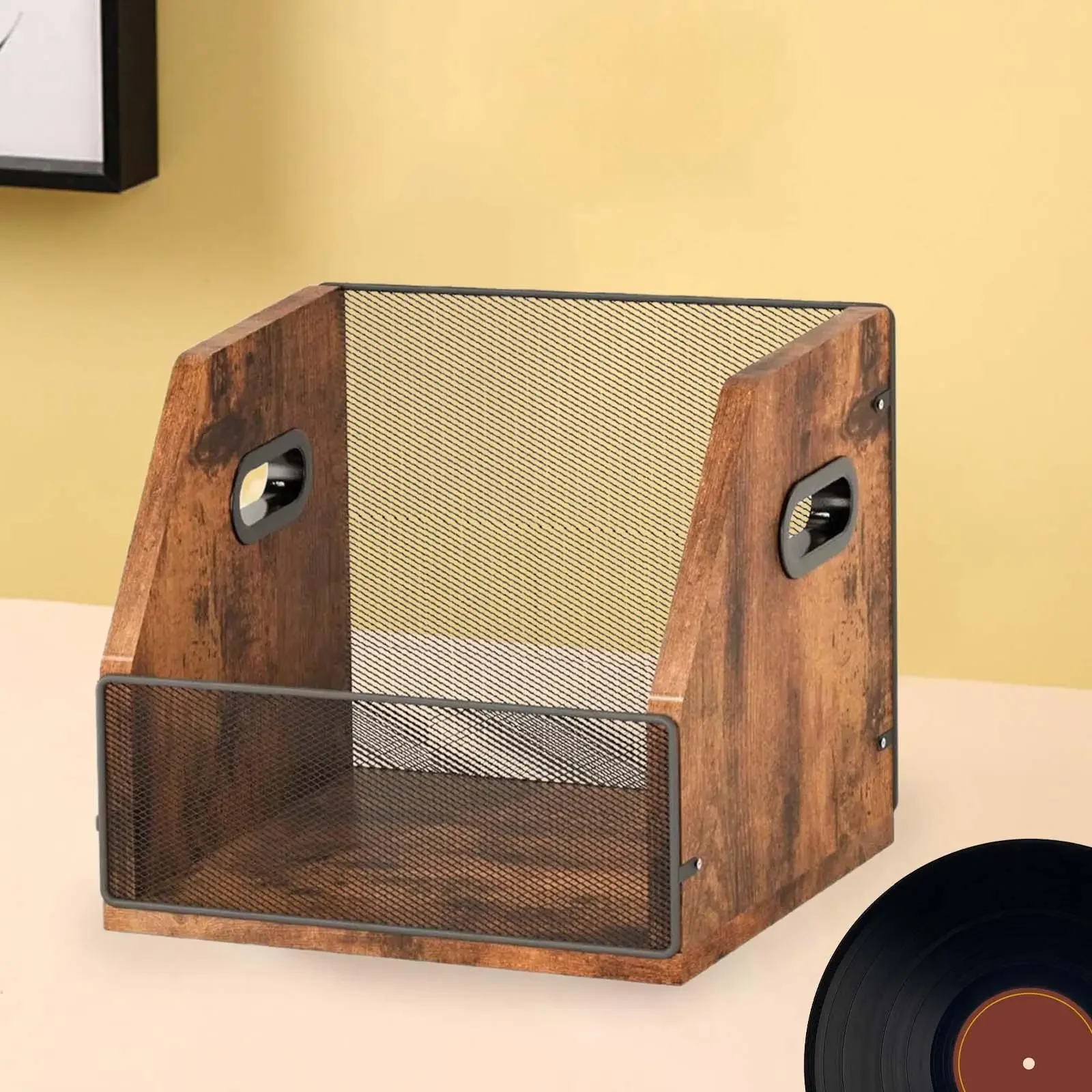 Vinyl Record Opslag Houder Comics Boeken CD Opbergdoos Case Muziek Album Display Rack Multifunctionele Desktop Organizer