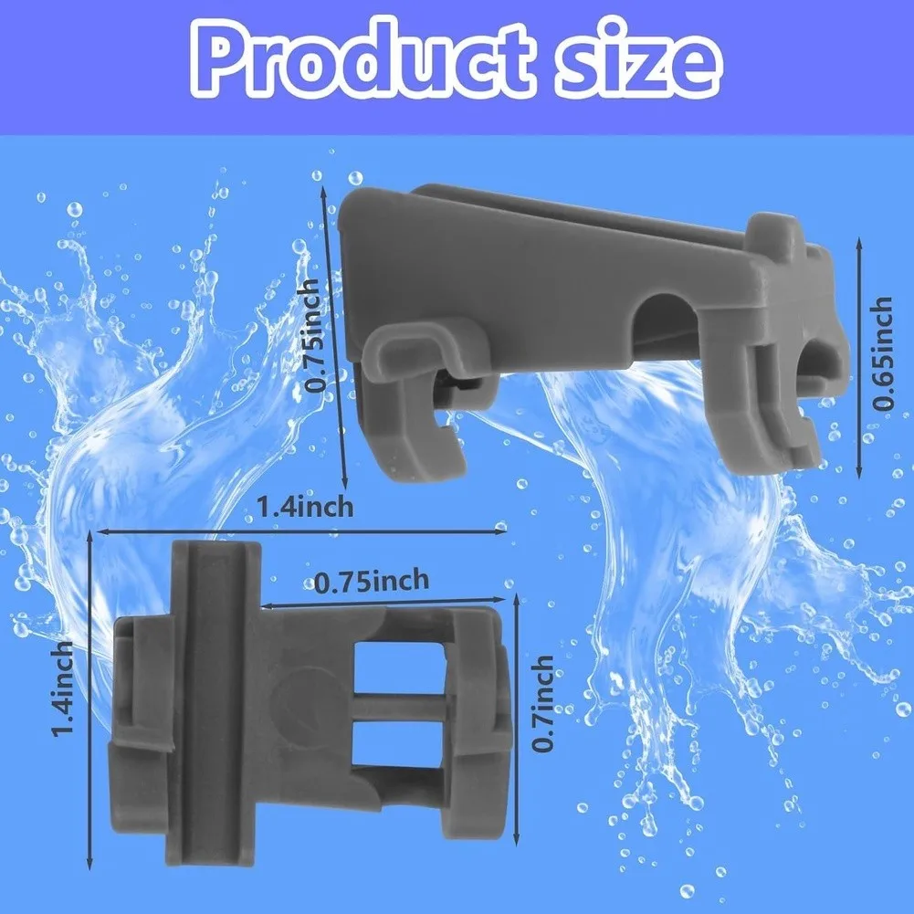 Replacement Dishwasher Rack Clamps Compatible with For LG Models For AP6237065 PS12081829 PS8727386 4512016 12x12x6cm Grey