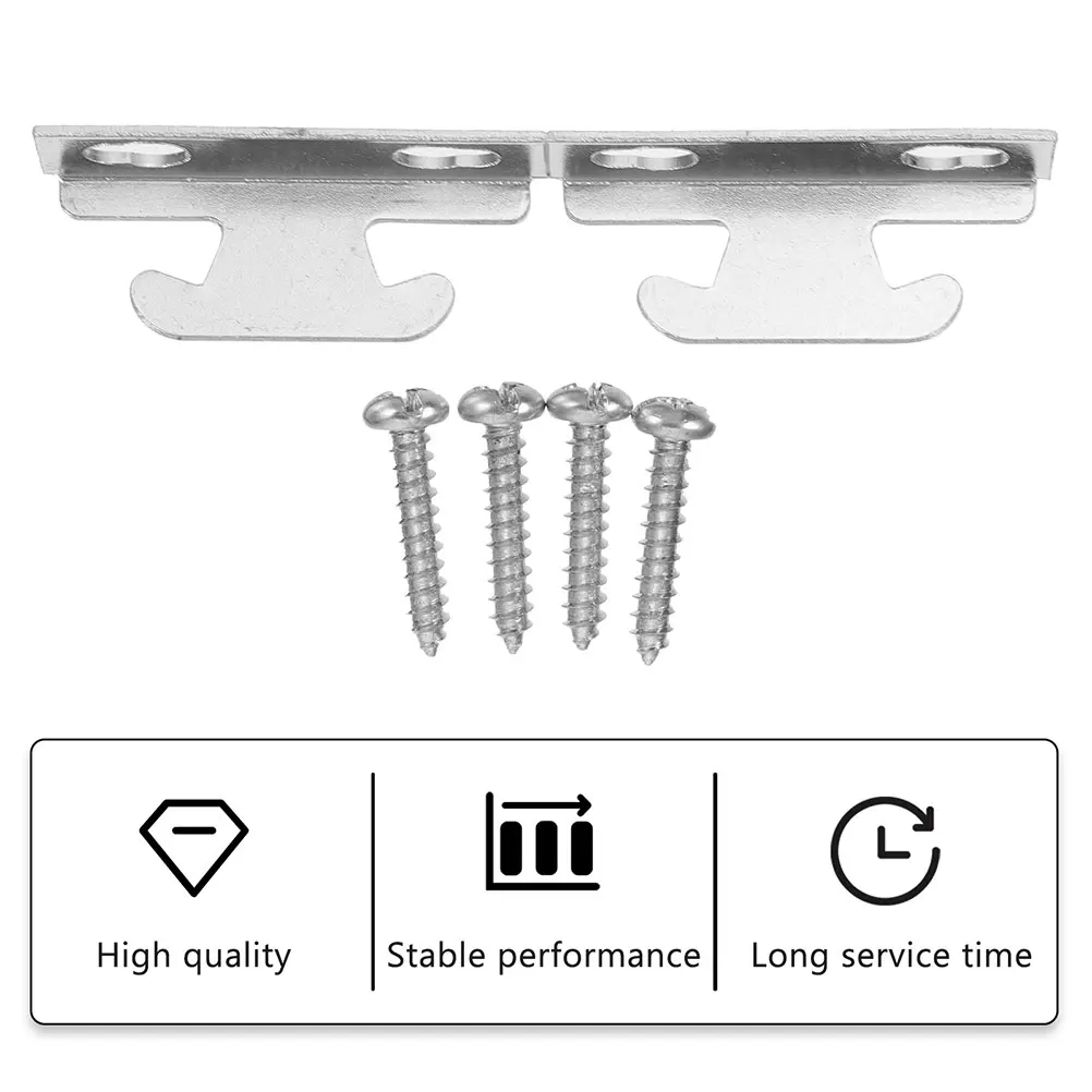 

Curtain Rod Bracket Iron 4 Sets Black Thickened Holder Single Window Rail Home Office Store Hotel Practical Easy Install