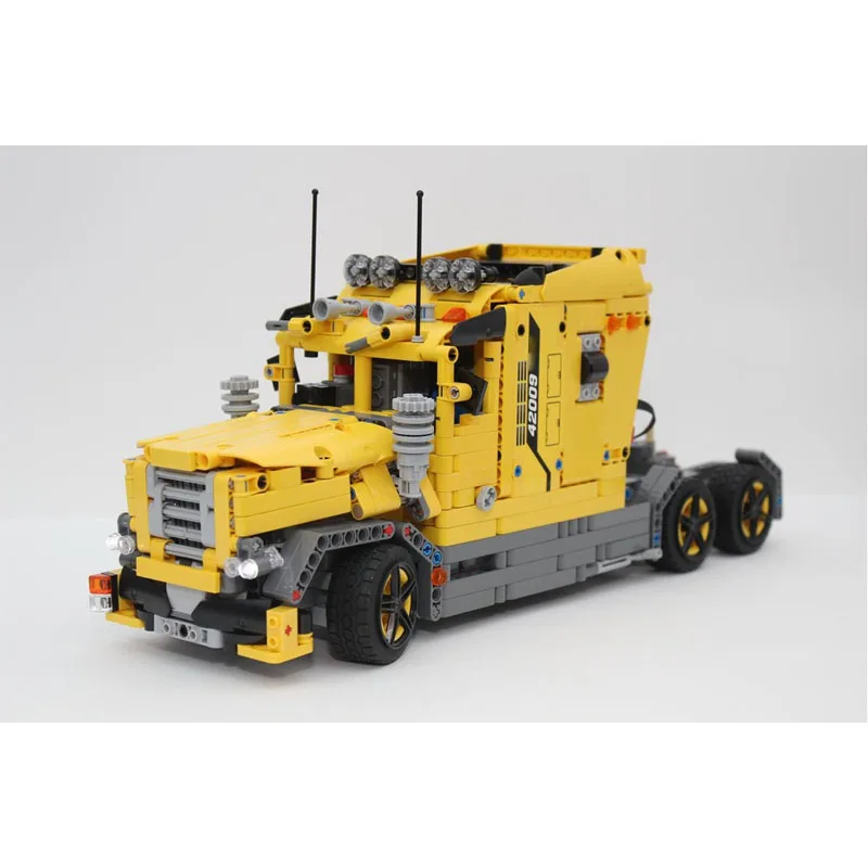 MOC-43684 Yellow New Style Transport Truck Building Block Model 1374Parts Educational Boy Kids Birthday Building Blocks Toy Gift