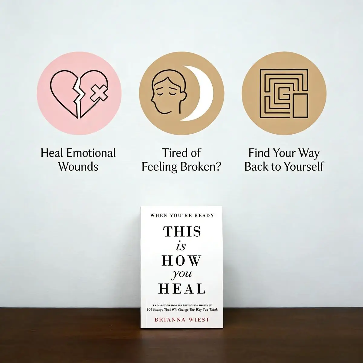 This Is How You Heal Book By Brianna Wiest | Self-Healing Book | Personal Growth Essay Collection for Mind Transformation
