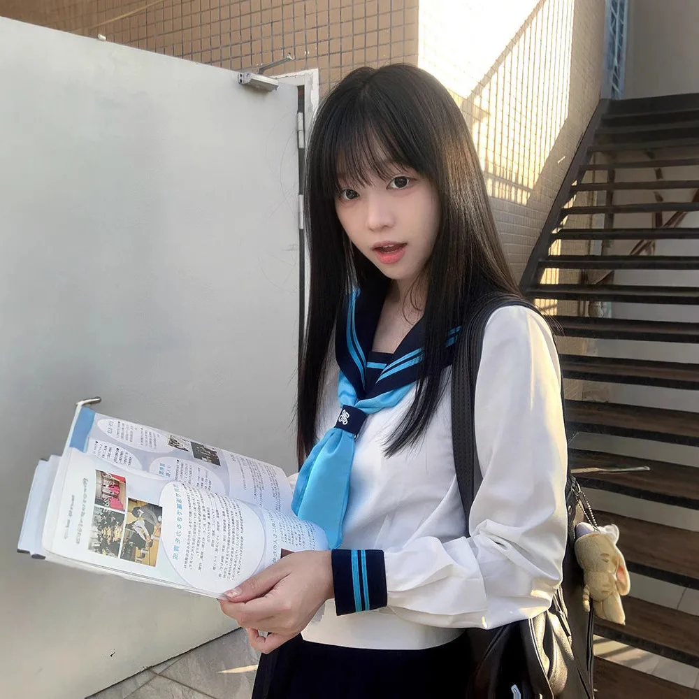 زي مدرسي JK متعدد الاستخدامات ولطيف، زي بحار أصلي، زي بحار على الطراز الياباني، مجموعة على طراز الكلية للفتيات الجميلات