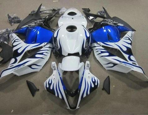 For pe CBR600RR F5 2009-2012 Motorcycle Bodywork Injection Molded Full Fairing Kits CBR600 RR CBR 600RR 09 10 Blue white ST66