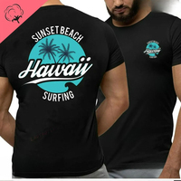 Hawaiian Traditional North Shore Hawaiian Surfing Men's and Women's Cotton T-Shirt Comfort Beach Style Surf T-Shirt Top