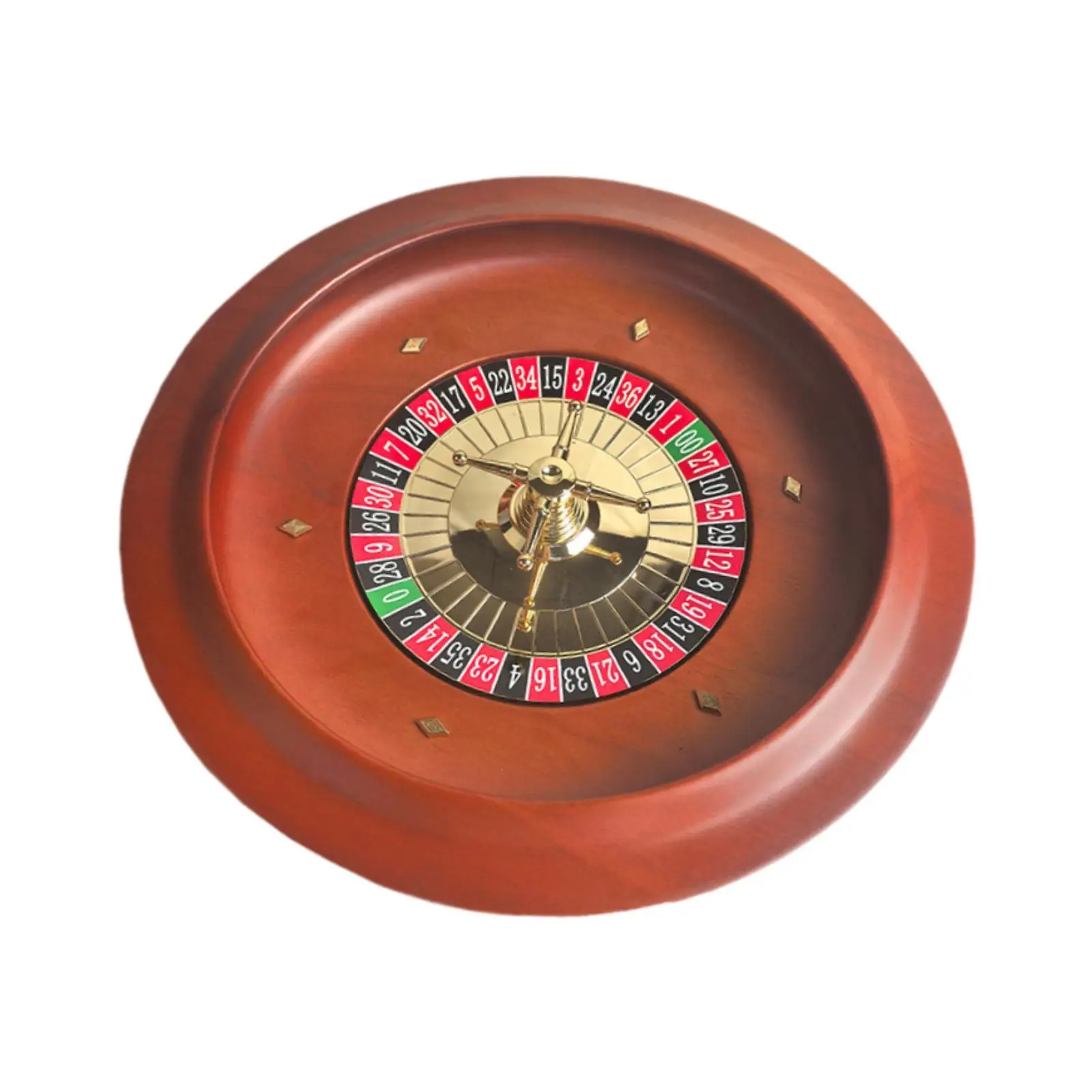 Roulette Game Roulette Wheel Party Prop Interaction Table Game Turntable Wood Rotating for Family Travel KTV Carnival
