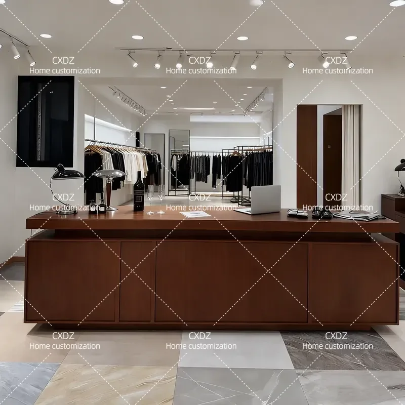 Clothing store Bar checkout page Women's clothing store Nakajima cabinet photo table Shoes bags jewelry display cabinet