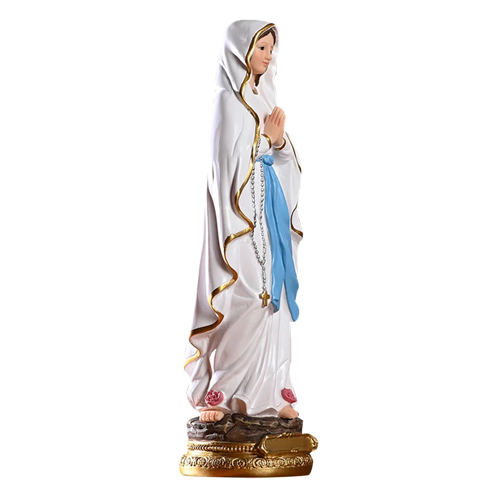 

Virgin Mary Ornament Resin Lightweight Home Office Desktop Showcase Religious Decoration Catholic Desktop Adornment