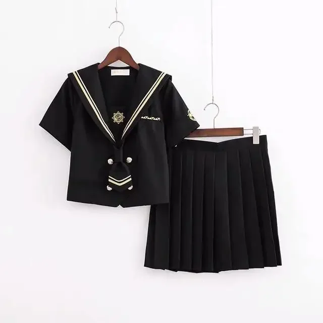 مجموعة Preppy قمصان فتاة السمين بدلة بحار طالب 2025 اليابان موضة Jk موحدة مطوي تنورة حجم كبير النساء كوس تنورة sdff2
