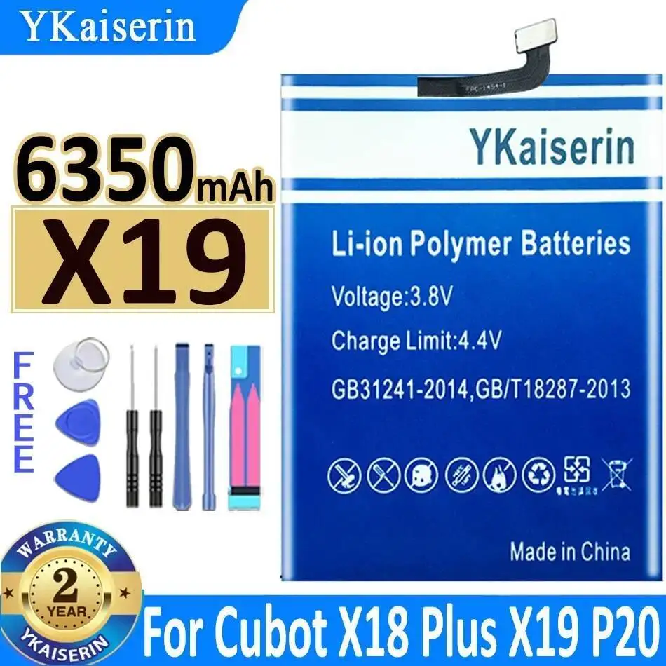 

High-Capacity 6350Mah For Cubot X18 Plus X19 P20 Environmentally Friendly Mobile Phone Battery