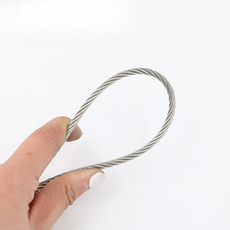 QBest 1m 5/6/8/10/12/14mm 7X19 304 Stainless Steel Wire Rope Soft Cable for Clothes Lifting