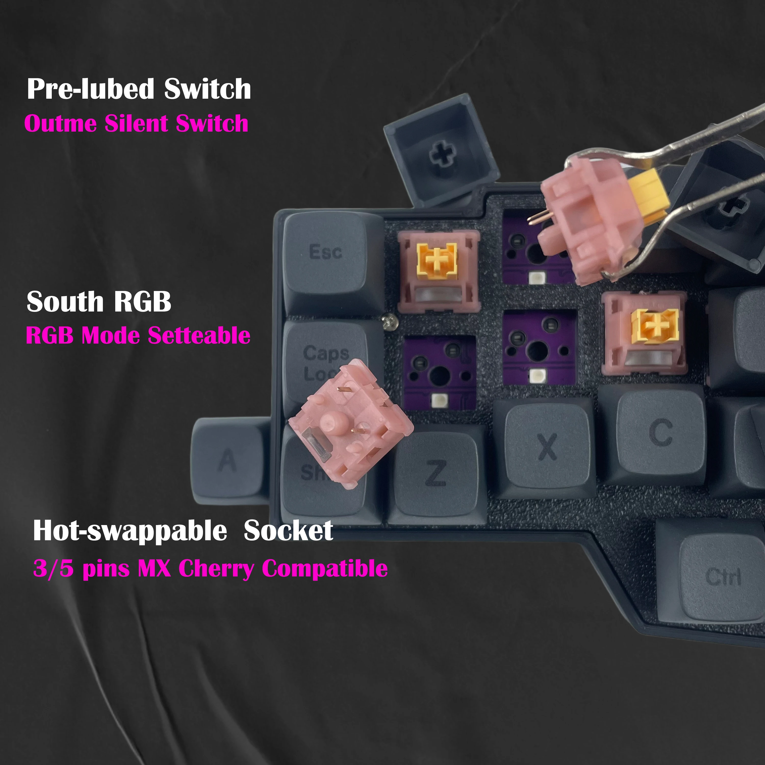 CORNE V4 2.4G Wireless MX Mechanical Keyboard Hot-swappable Split