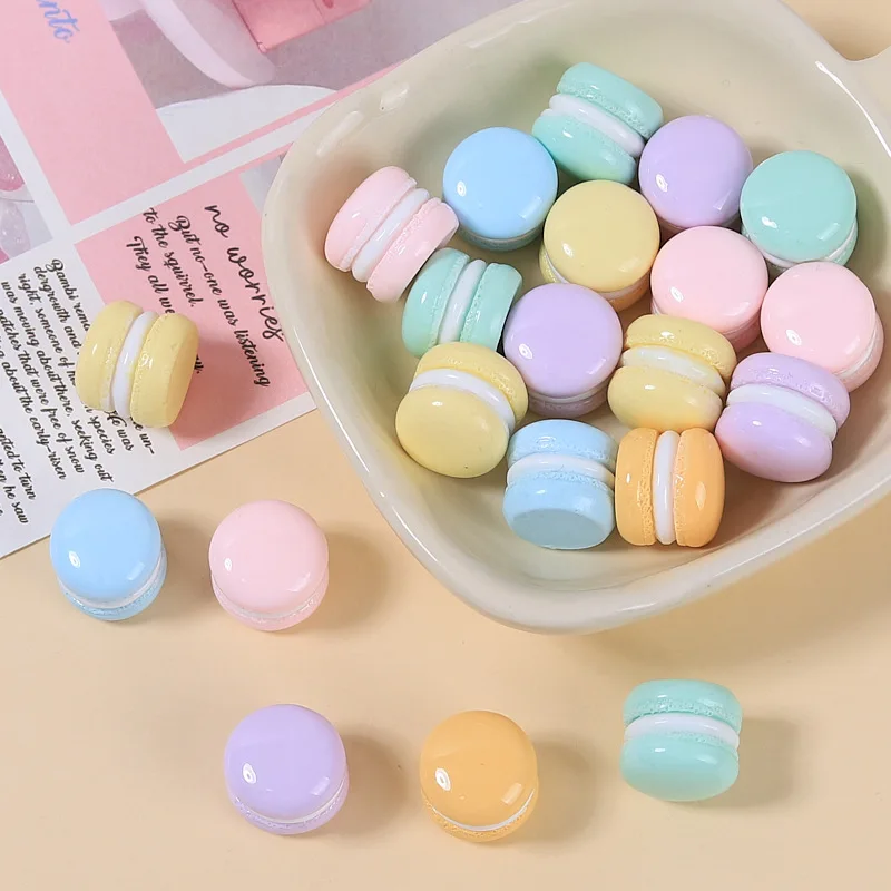 10pcs/lot Cute Multicolor Simulated Cream Sandwich Cookie Women's Earrings Resin Accessorie Cartoon Jewelry Gifts for Her