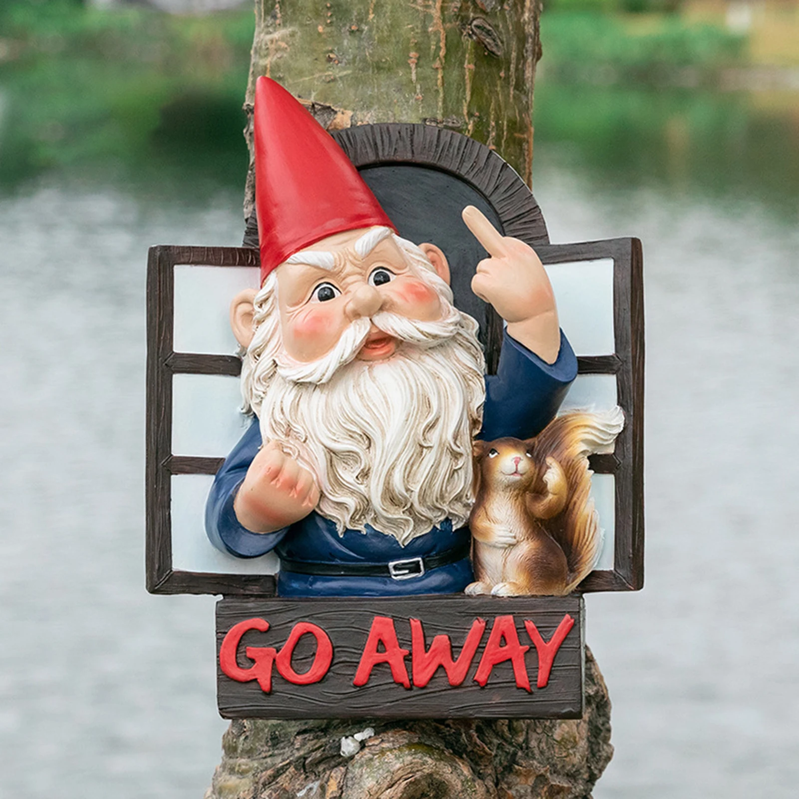 Outdoor Popular Dwarf Statue with Unfriendly Gestures Sculptures Home Decor Suitable for Tables Sofas Bookcases