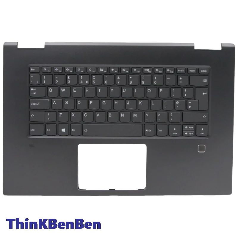 UK English GunMetal Keyboard Upper Case Palmrest Shell Cover For Lenovo Ideapad Yoga 720 15 15IKB 5CB0N67862